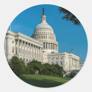 Sticker Rond Vue Ouest du Capitole Building