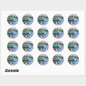 Sticker Rond vue parfaite (Feuille)