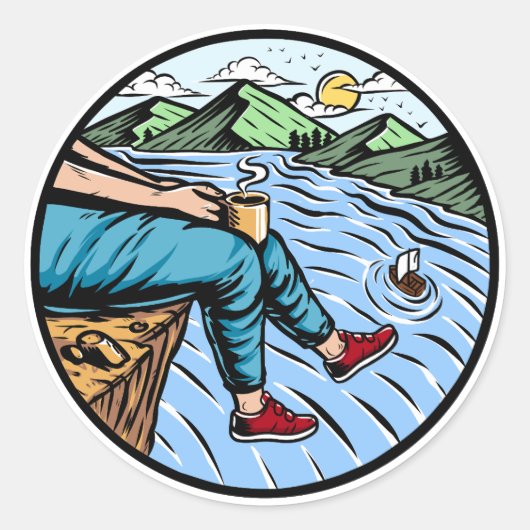 Sticker Rond vue parfaite (Devant)