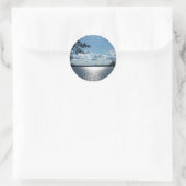 Sticker Rond Vue sur le lac (Sac)