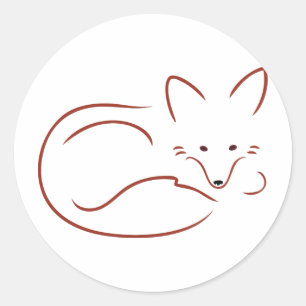 Sticker Rond Vulpes Vulpes