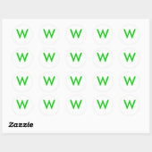 STICKER ROND W (Feuille)