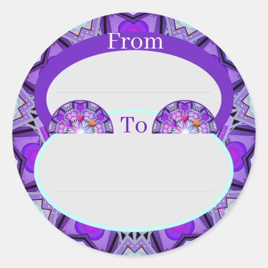 Sticker Rond W2 pourpre (Devant)