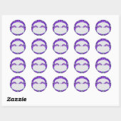Sticker Rond W2 pourpre (Feuille)