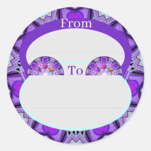 Sticker Rond W2 pourpre