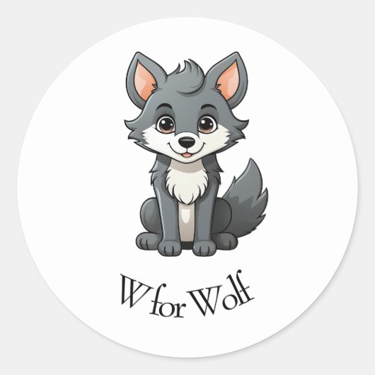 Sticker Rond W pour Wolf (Devant)