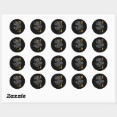 Sticker Rond Waco 2024 Solar Eclipse 2024 040824 Eclipse (Feuille)