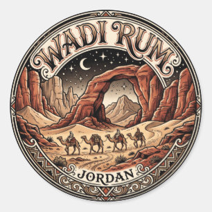 Sticker Rond Wadi Rum Jordanie
