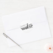 Sticker Rond Wagon couvert (Enveloppe)