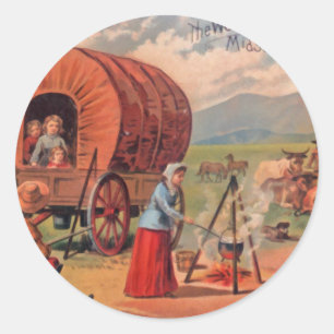 Sticker Rond Wagon couvert
