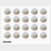 Sticker Rond WAGON COUVERT par SHARON SHARPE (Feuille)
