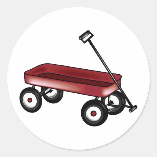 Sticker Rond Wagon rouge (Devant)