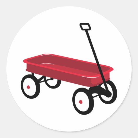 Sticker Rond Wagon rouge (Devant)