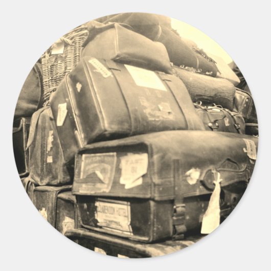 STICKER ROND WAGON SUITCASE 1890 (Devant)