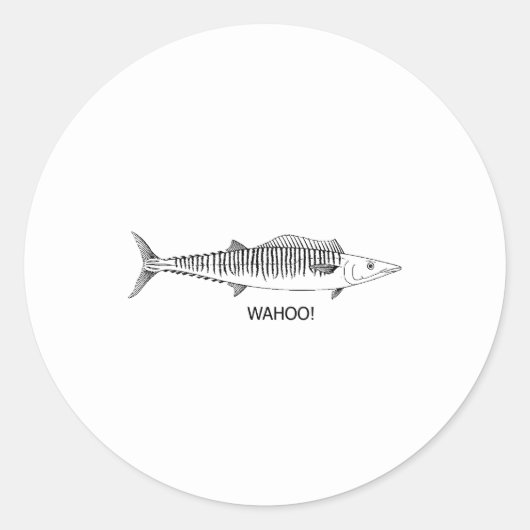 Sticker Rond WAHO ! Line Art (Devant)