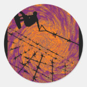 Sticker Rond Wakeboard Mad Twister (Devant)