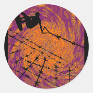 Sticker Rond Wakeboard Mad Twister