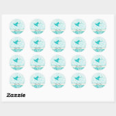 Sticker Rond Wakeboard turquoise (Feuille)