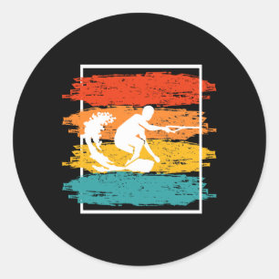 Sticker Rond Wakeboard vintage Wakesurf Wakesurfer