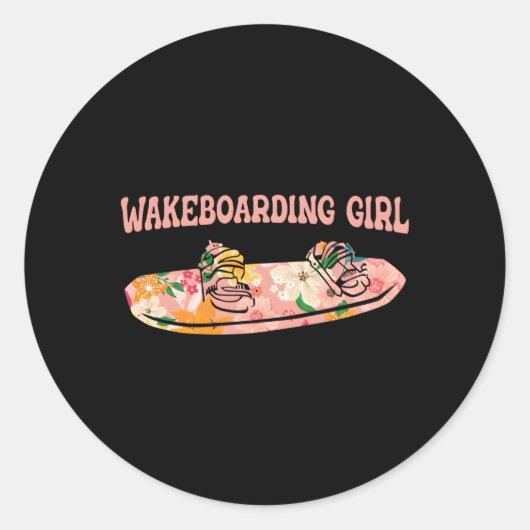 Sticker Rond Wakeboard Wakeboard Sport Hobby Wakeboard (Devant)