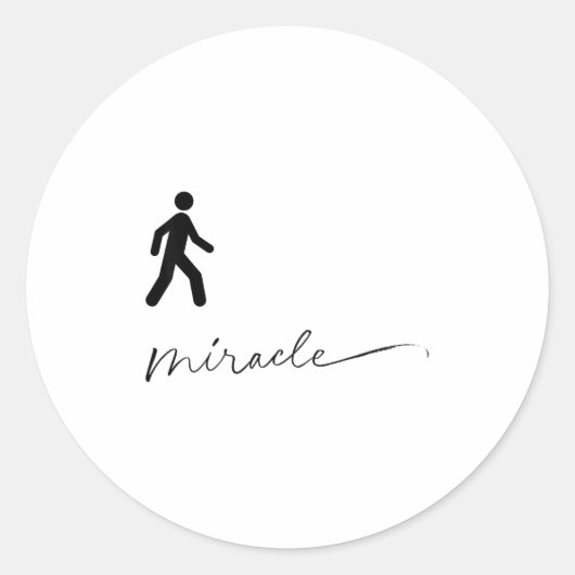 Sticker Rond Walking Miracle Apparel  (Devant)