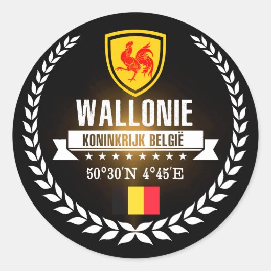 Sticker Rond Wallonie (Devant)