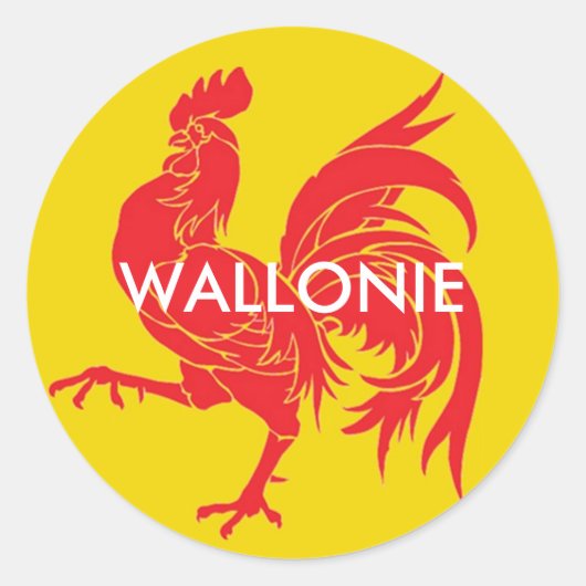 Sticker Rond Wallonie Belgique (Devant)