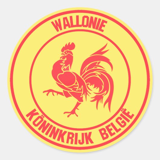 Sticker Rond Wallonie Round Emblem (Devant)