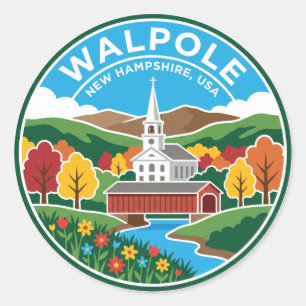 Sticker Rond Walpole États-Unis