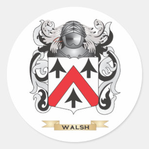 Sticker Rond Walsh Family Crest (Armoiries)