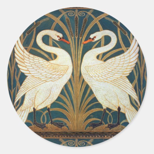 Sticker Rond Walter Crane Swan (Devant)