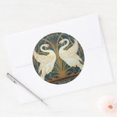 Sticker Rond Walter Crane Swan (Enveloppe)