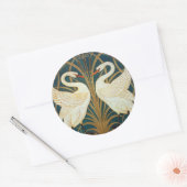 Sticker Rond Walter Crane Swan (Enveloppe)