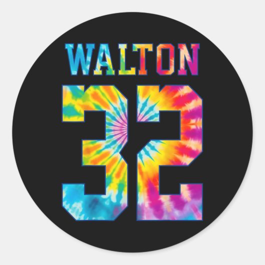 Sticker Rond Walton Tie Dye 32 Walton (Devant)