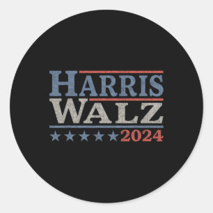 Sticker Rond Waltz 2024 Election Kamala Harris Tim Waltz 2024 &