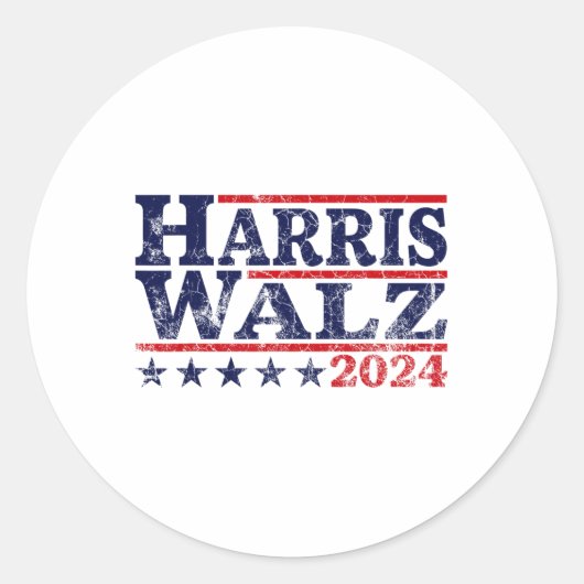 Sticker Rond Walz 2024 Election Kamala Harris Tim Waltz 2024 14 (Devant)