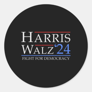 Sticker Rond Walz 2024 Sauvez la démocratie 2024 Élection Drôle