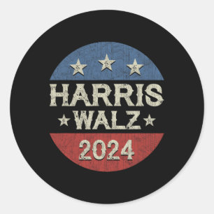 Sticker Rond WAlzheimer 2024 Election Kamala Harris Tim W 2024