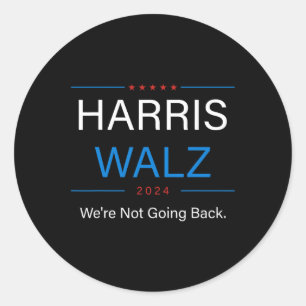Sticker Rond WAlzheimer 2024 Election Kamala Harris Tim W Waltz