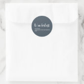 Sticker Rond Wanderlust définition blanc gris bleu couleur (Sac)