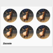 Sticker Rond wapiti (Feuille)