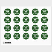 Sticker Rond Ware Comté - Gators - High - Waycross Géorgie (Feuille)