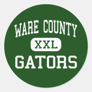 Sticker Rond Ware Comté - Gators - High - Waycross Géorgie