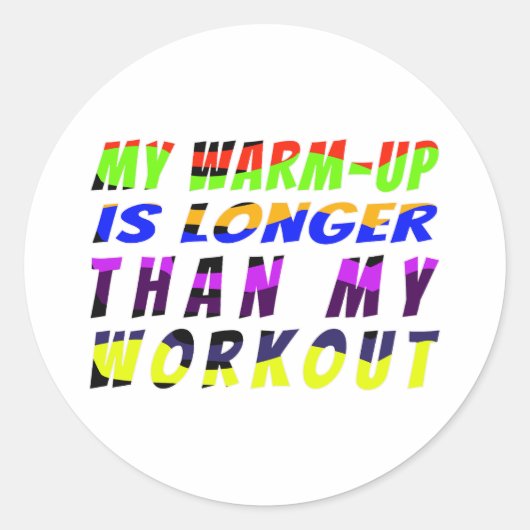 Sticker Rond  Warm-Up Wins (Devant)