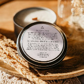 Sticker Rond Warning Burning Instructions Candle Label