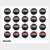 Sticker Rond Warning Duct Tape Can't Fix Stupid Funny Quotes (Feuille)