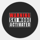 Sticker Rond Warning Ski Mode Activated 1  (Devant)