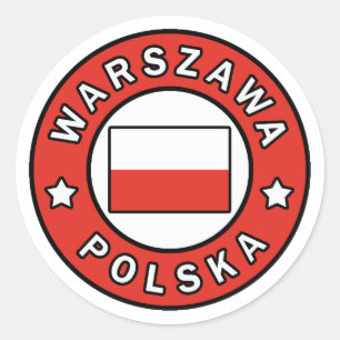 Sticker Rond Warszawa Polska