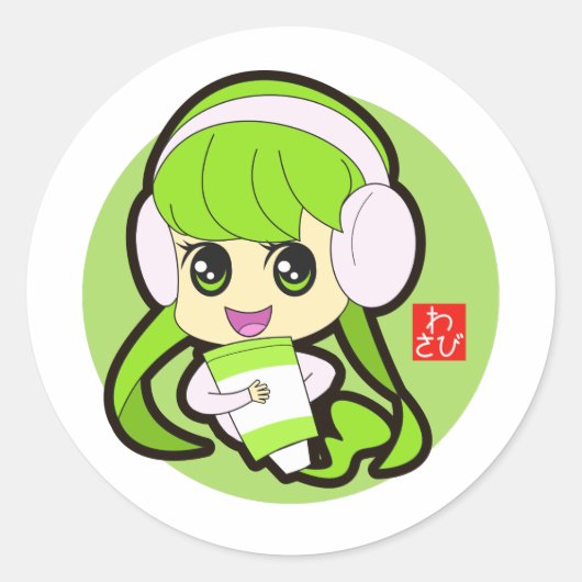 Sticker Rond Wasabi (Devant)