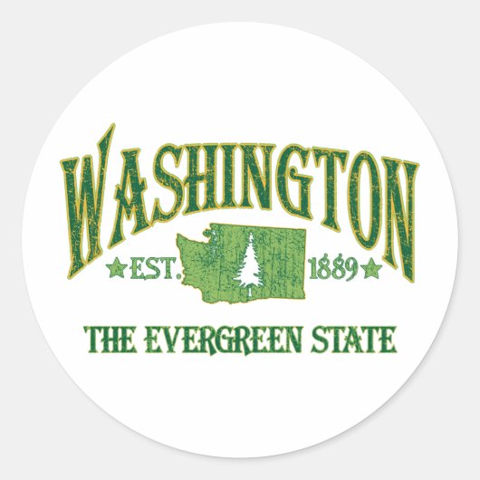 Sticker Rond Washington (Devant)